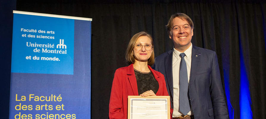 Victoria-Oana Lupaşcu, lauréate d’un Prix d’excellence en enseignement de la Faculté des arts et des sciences.